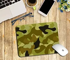 Whats Your Kick Army Theme/Army Design/Defence/Army Camouflage/Jai Hind Printed Mouse Pad/Designer Waterproof Coating Gaming Mouse Pad (Multi 2)-thumb1
