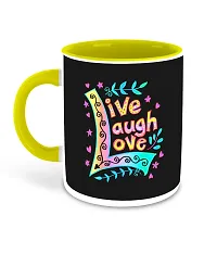 Whats Your Kick (CSK)- Live Love Laugh Inspired Designer Printed Yellow Ceramic Coffee |Tea |Milk Mug (Gift | Love |Laugh|Motivational Quotes |Hobby (Multi 9)-thumb1