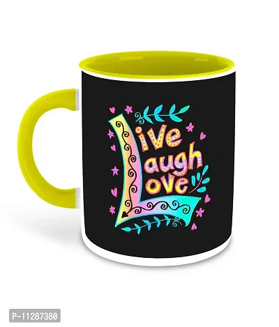 Whats Your Kick (CSK)- Live Love Laugh Inspired Designer Printed Yellow Ceramic Coffee |Tea |Milk Mug (Gift | Love |Laugh|Motivational Quotes |Hobby (Multi 9)-thumb2