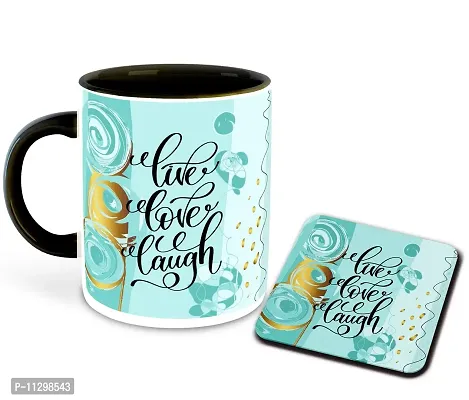 Whats Your Kick (CSK) - Live Love Laugh Inspired Designer Printed Black Ceramic Coffee |Tea |Milk Mug with Desky (Gift | Love |Laugh|Motivational Quotes |Hobby (Multi 10)