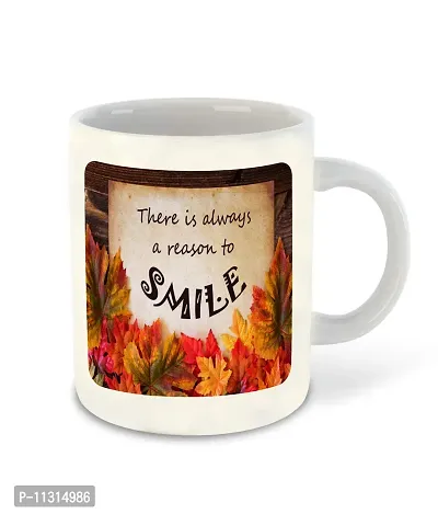 Whats Your Kick? (CSK) Smile Be Happy Inspiration Printed White Inner Colour Ceramic Coffee Mug- Motivation Quotes, Be Happy, Best Gift | Smile, Happy (Multi 16)