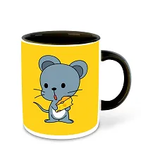 Whats Your Kick (CSK)-Animal Cartoons, Inspiration Printed Black Inner Colour Ceramic Coffee Mug- Funny, Cartoons, Best Gift | for Kids, Unique Gifts (Multi 10)-thumb1