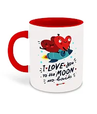 Whats Your Kick? (CSK) I Love You Inspiration Printed Red Inner Colour Ceramic Coffee & Tea Mug with Coaster- Best Love Gift, Couple, Best Gift | for boy Friend, Girl Friend, (Multi 6)-thumb1