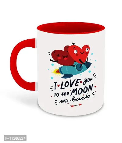 Whats Your Kick? (CSK) I Love You Inspiration Printed Red Inner Colour Ceramic Coffee & Tea Mug with Coaster- Best Love Gift, Couple, Best Gift | for boy Friend, Girl Friend, (Multi 6)-thumb2