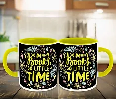 Whats Your Kick? (CSK) - Books Reading, Reader Inspired Designer Printed Yellow Ceramic Coffee |Tea | Milk Mug (Gift | Books | Motivational Quotes | Hobby (Multi 11)-thumb2