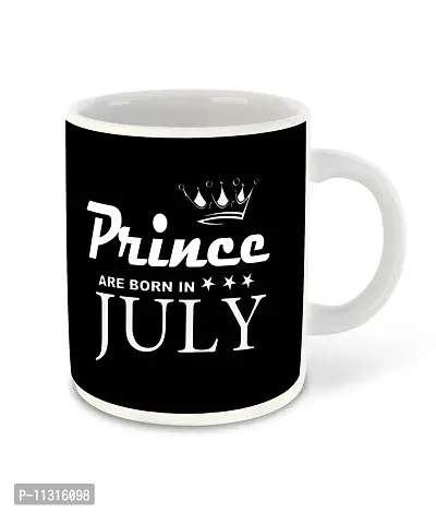 Whats Your Kick? (CSK) - Prince are Born in July Printed White Inner Colour Ceramic Coffee Mug with Coaster | Drink | Milk Cup - Best Gift | Prince Happy Birthday (Design 10)-thumb2