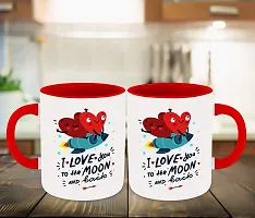 Whats Your Kick? (CSK) I Love You Inspiration Printed Red Inner Colour Ceramic Coffee & Tea Mug with Coaster- Best Love Gift, Couple, Best Gift | for boy Friend, Girl Friend, (Multi 6)-thumb2