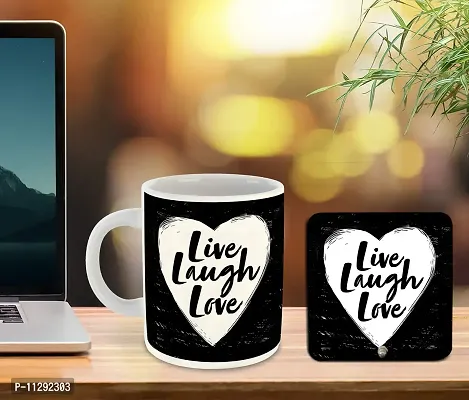 Whats Your Kick (CSK)- Live Love Laugh Inspired Designer Printed White Ceramic Coffee |Tea |Milk Mug with Coaster (Gift | Love |Laugh|Motivational Quotes |Hobby (Multi 4)-thumb2