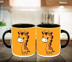 Whats Your Kick (CSK)-Animal Cartoons, Inspiration Printed Black Inner Colour Ceramic Coffee Mug- Funny, Cartoons, Best Gift | for Kids, Unique Gifts (Multi 36)-thumb2