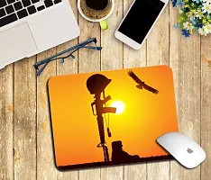 Whats Your Kick Army Theme/Army Design/Defence/Army Camouflage/Jai Hind Printed Mouse Pad/Designer Waterproof Coating Gaming Mouse Pad (Multi 17)-thumb1