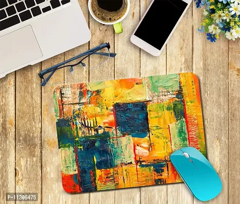Whats Your Kick Brush Strock | Painting | Brush Drawing | Stylish |Creative | Printed Mouse Pad/Designer Waterproof Coating Gaming Mouse Pad for Computer/Laptop (Multi13)-thumb2