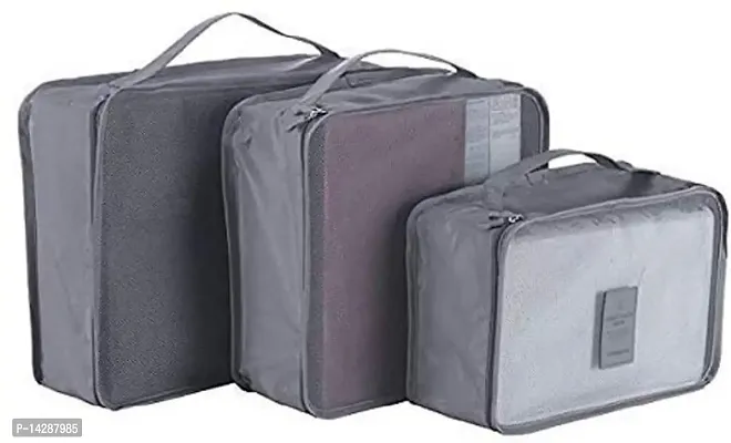 Everbuy Set of 6 Packing Cubes Travel Organizer (Grey)-thumb5