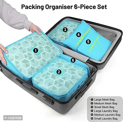 Everbuy Set of 6 Packing Cubes Travel Organizer (Sky Blue)-thumb4