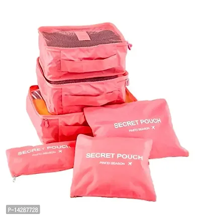 Everbuy? Set of 6 Packing Cubes Travel Organizer (Peach)