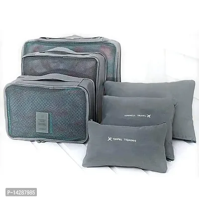 Everbuy Set of 6 Packing Cubes Travel Organizer (Grey)-thumb3