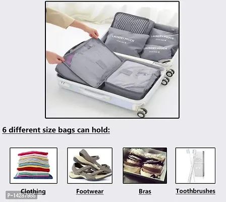 Everbuy Set of 6 Packing Cubes Travel Organizer (Grey)-thumb4