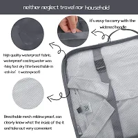 Everbuy 6pcs/Set Women Men Travel Storage Bag Waterproof High Capacity Luggage Clothes Tidy Pouch Portable Organizer Case- Grey-thumb3