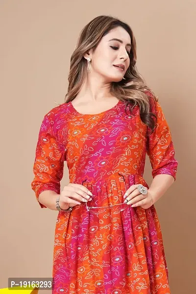 Stylish A-Line Printed Rayon Kurti For Women-thumb0