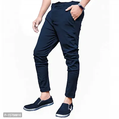 Classic Polyester Solid Casual Trousers for Men, Pack of 2-thumb3