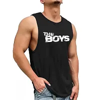 Stylish Black Printed Vest For Men Pack of 2-thumb2