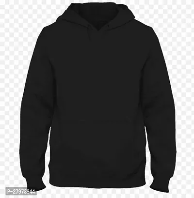 Black Color Solid Long Sleeve Hoodie for Men