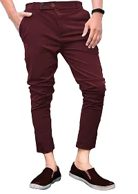 Classic Polyester Solid Casual Trousers for Men, Pack of 2-thumb3