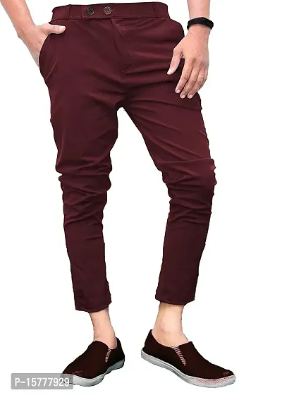 Classic Polyester Solid Casual Trousers for Men, Pack of 2-thumb4