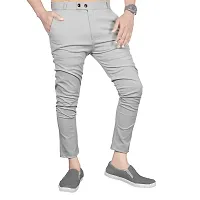 Classic Polyester Solid Casual Trousers for Men, Pack of 2-thumb1