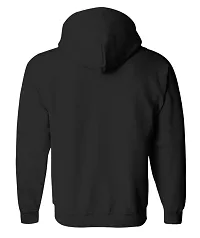 Black Color Printed Hoodie for Men-thumb1