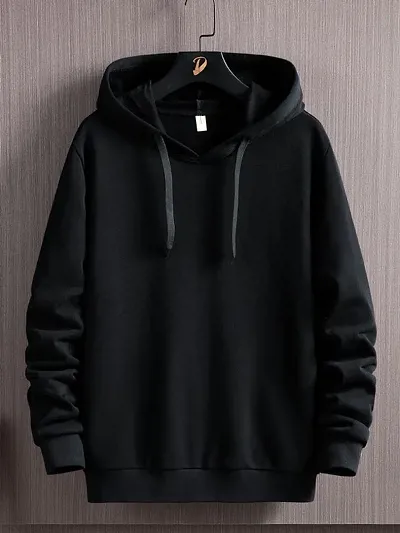 Color Solid Long Sleeve Hoodie for Men