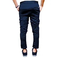 Classic Polyester Solid Casual Trousers for Men, Pack of 2-thumb3