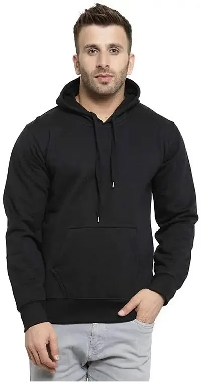 Men's Plain Full Sleeves Regular Fit Premium Rich Cotton Pullover Round Neck Hooded Sweatshirt for Men (Multicolor and Size M=38,L=40,XL=42)