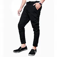 Classic Polyester Solid Casual Trousers for Men, Pack of 2-thumb1