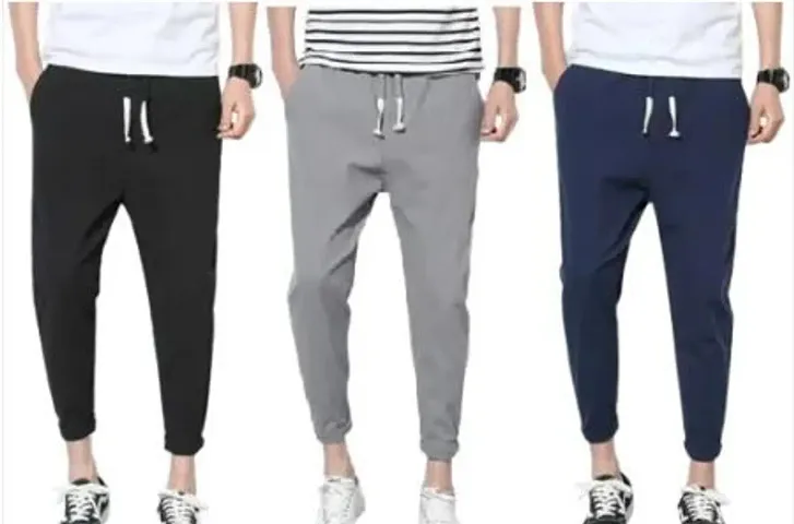 New Launched Cotton Blend Regular Track Pants For Men 