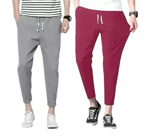 Comfortable Polycotton Regular Track Pants For Men