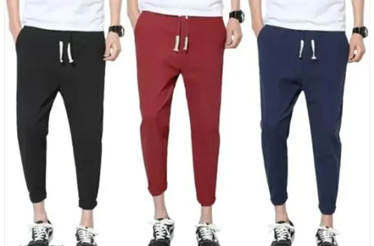 Best Selling Cotton Blend Regular Track Pants For Men 