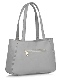 Stylish Women Titanic Faux Leather Handbag Grey Medium-thumb2