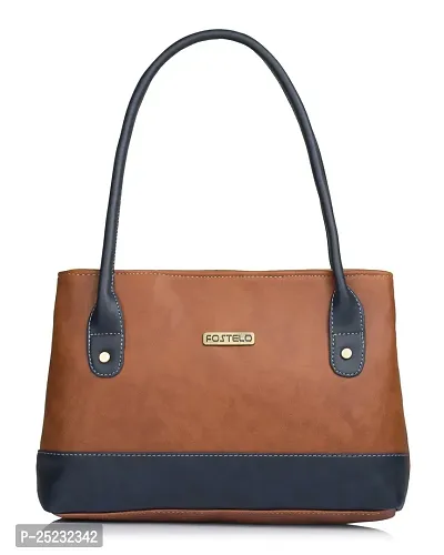 Stylish Women Zara Faux Leather Handbag Tan Medium-thumb0