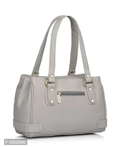 Stylish Women Nightingale Faux Leather Handbag Grey Large-thumb3