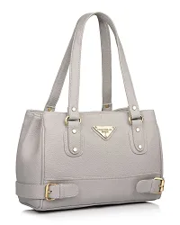 Stylish Women Nightingale Faux Leather Handbag Grey Large-thumb1