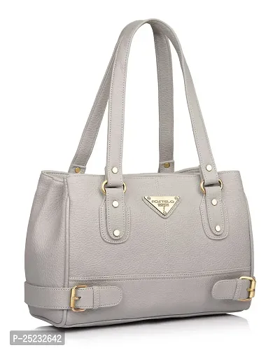 Stylish Women Nightingale Faux Leather Handbag Grey Large-thumb2