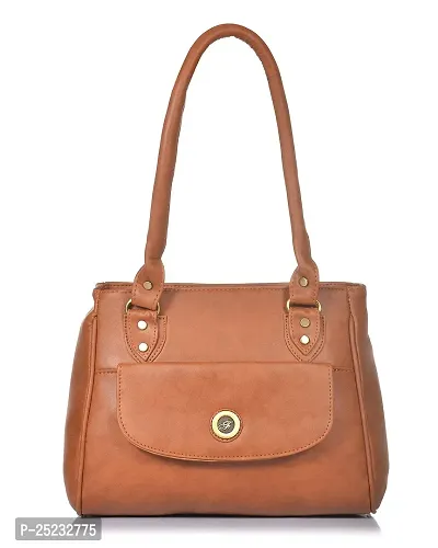 Stylish Women Jennie Faux Leather Handbag Tan Medium-thumb0