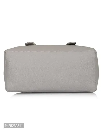 Stylish Women Westside Faux Leather Handbag Grey Large-thumb5