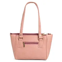 Stylish Women Sana Spacious Faux Leather Handbag Light Pink Medium-thumb1