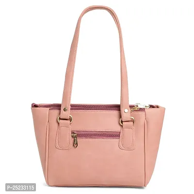 Stylish Women Sana Spacious Faux Leather Handbag Light Pink Medium-thumb2