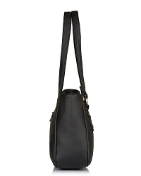 Stylish Women Titanic Faux Leather Handbag Black Medium-thumb3
