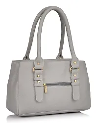 Stylish Women Westside Faux Leather Handbag Grey Large-thumb2