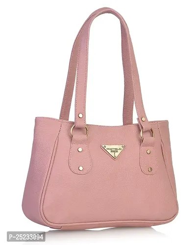 Stylish Women Titanic Faux Leather Handbag Light Pink Medium-thumb2