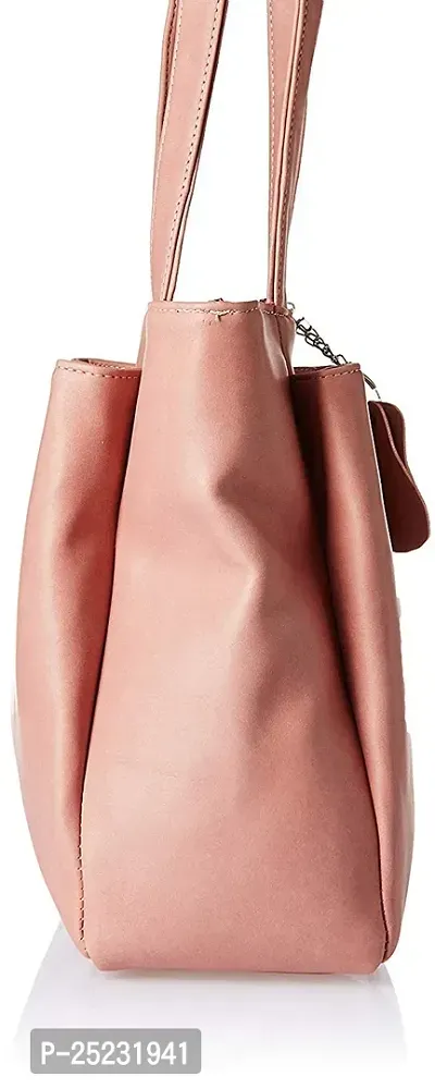 Stylish Women Florence Faux Leather Handbag Light Pink Large-thumb3