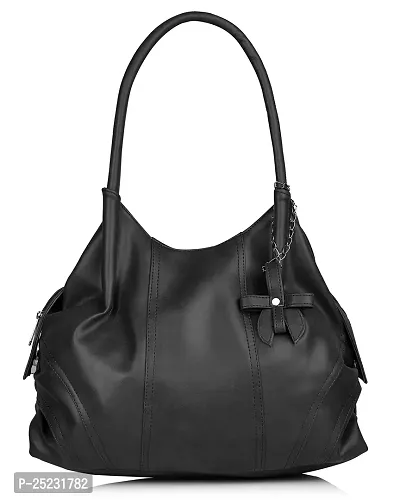 Stylish Women Classics Faux Leather Handbag Black Large